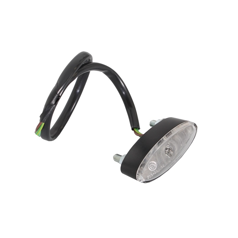 Universalus LED galinis žibintas, mini ovalus, baltas