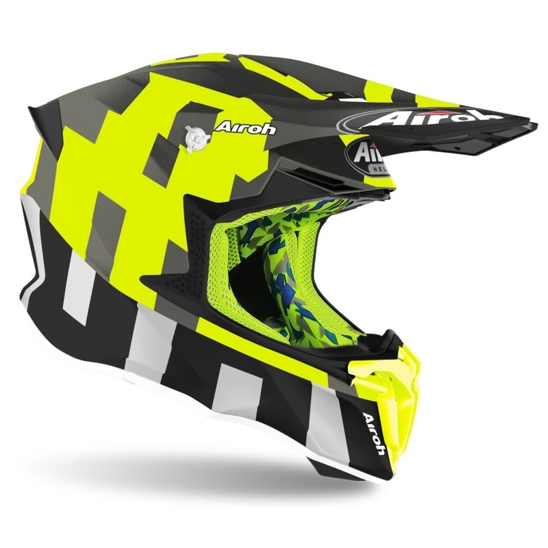 Motokrosová přilba Airoh Twist 2.0 Frame antracitovo-fluo žlutá