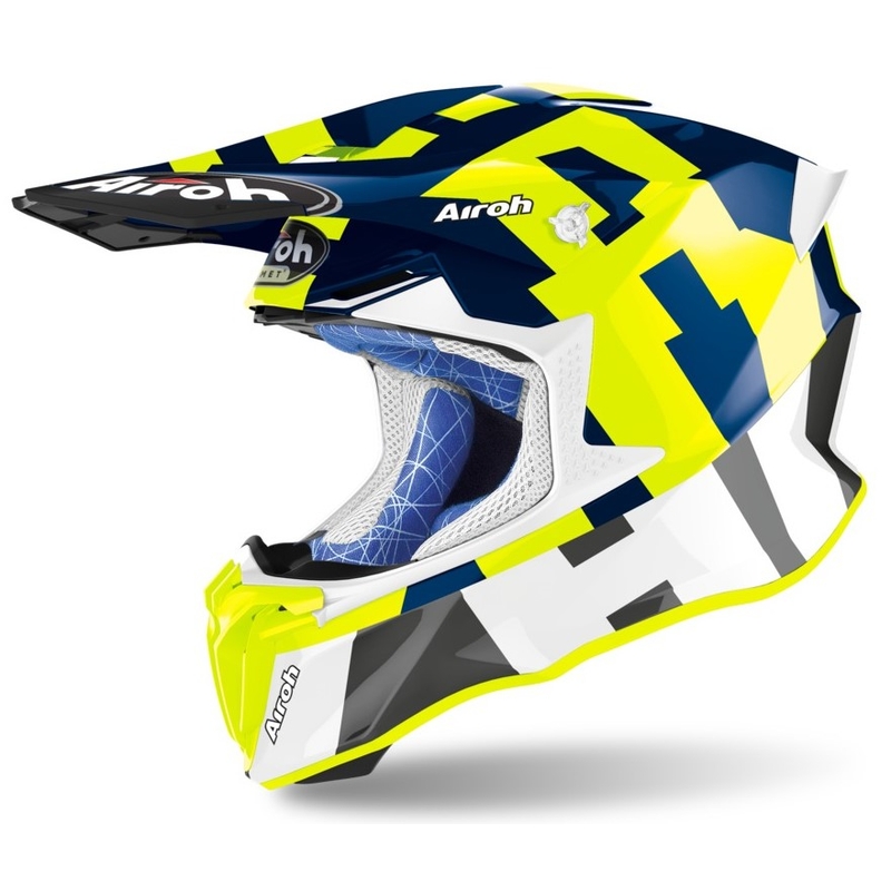 Motokrosová přilba Airoh Twist 2.0 Frame modro-bílo-fluo žlutá