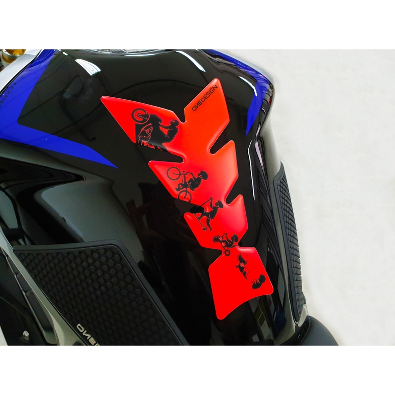 Polep palivové nádrže Print - Moon fluo červený výprodej