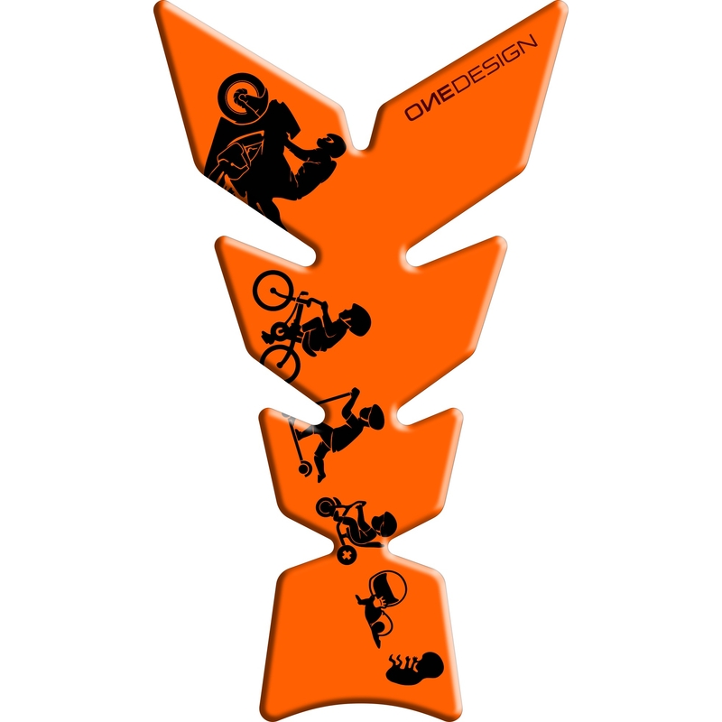 Degalų bako dangtelis Spausdinti - Mėnulio fluoro oranžinė