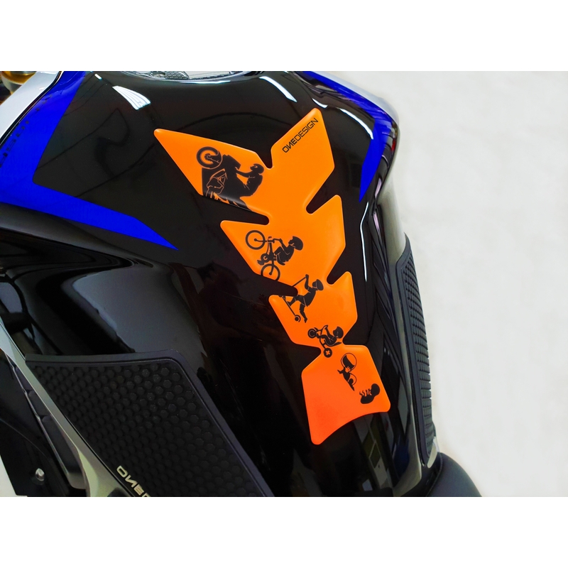 Degalų bako dangtelis Spausdinti - Mėnulio fluoro oranžinė