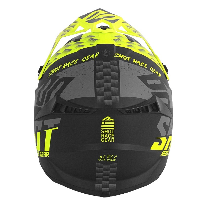 Motokrosová přilba Shot Lite Rush černo-šedo-fluo žlutá