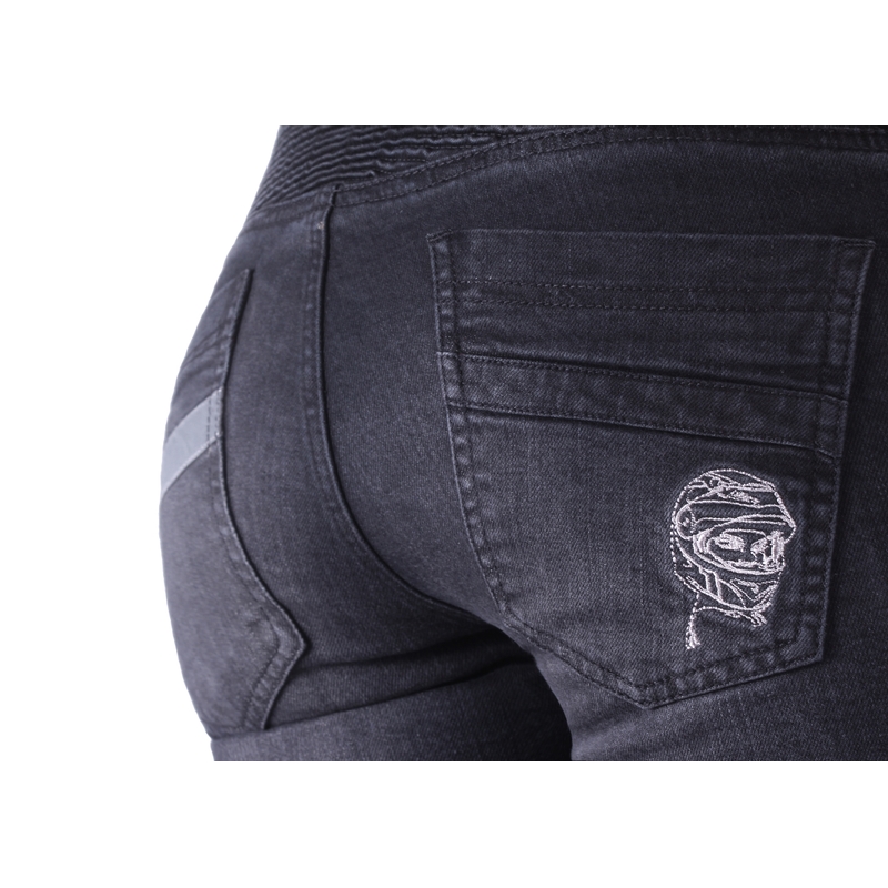 Moteriški Street Racer Spike II Slim fit CE džinsai black