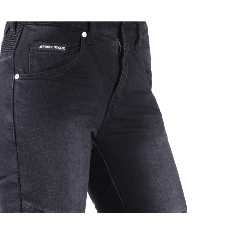 Moteriški Street Racer Spike II Slim fit CE džinsai black