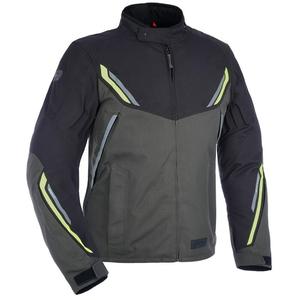 Oxford Advanced Hinterland juodai pilka-fluo geltonos spalvos motociklininko striukė