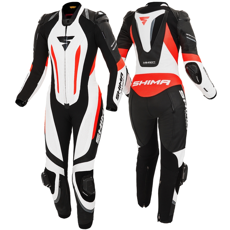 Moteriškas vientisas kostiumas Shima Miura RS white-black-fluo red