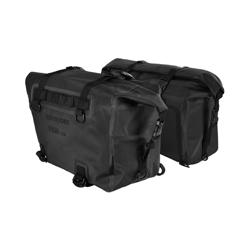 "Oxford AQUA P32" juodos spalvos 16 l motociklo šoninės bagažinės