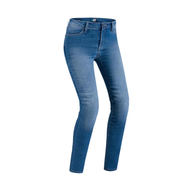 Moteriški džinsai PMJ Skinny Motorcycle Jeans Blue išpardavimas