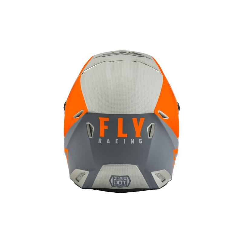 Motokrosová přilba FLY Racing Kinetic Straight oranžovo-šedá výprodej