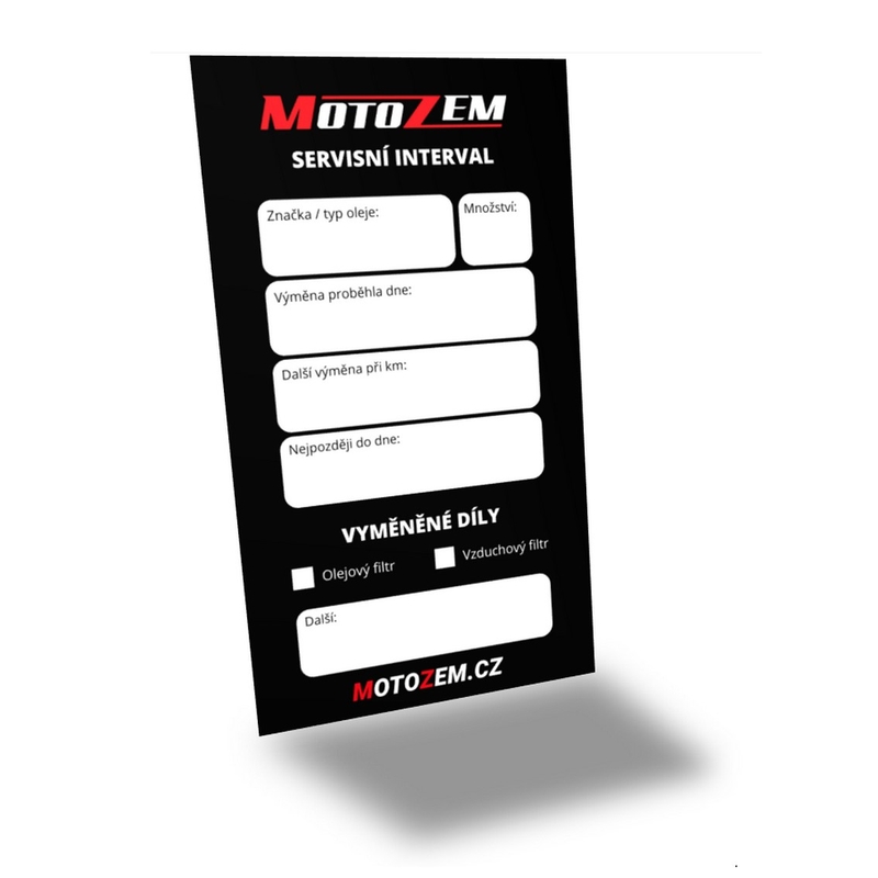 "MotoZem" aptarnavimo etiketė