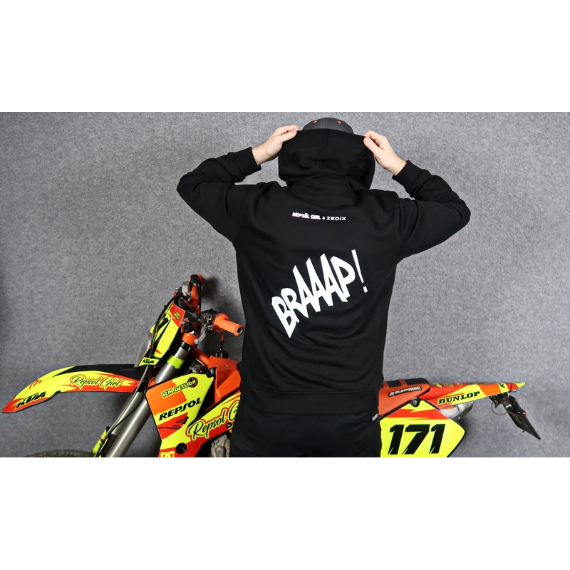 Vyriškas džemperis su gobtuvu SUPERMOTO juodas