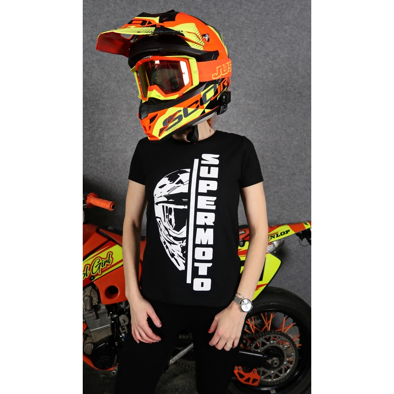 Moteriški marškinėliai SUPERMOTO black