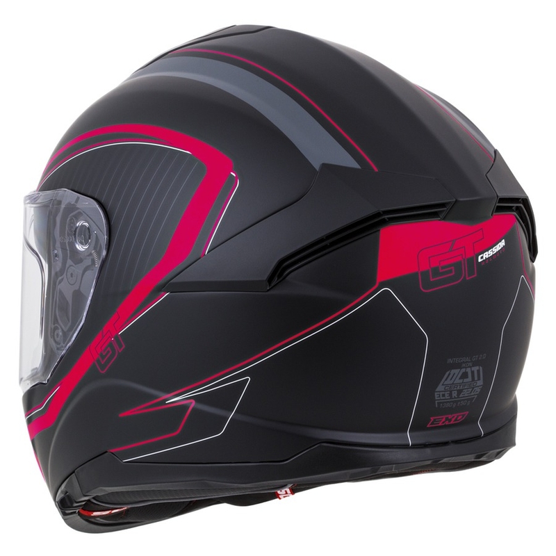 Integrální přilba Cassida Integral GT 2.0 Reptyl černo-šedo-fluo červená