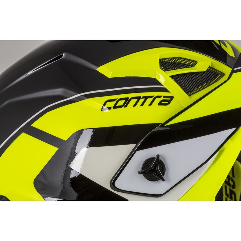 Motokrosová přilba Cassida Cross Pro II Contra fluo žluto-šedo-černá
