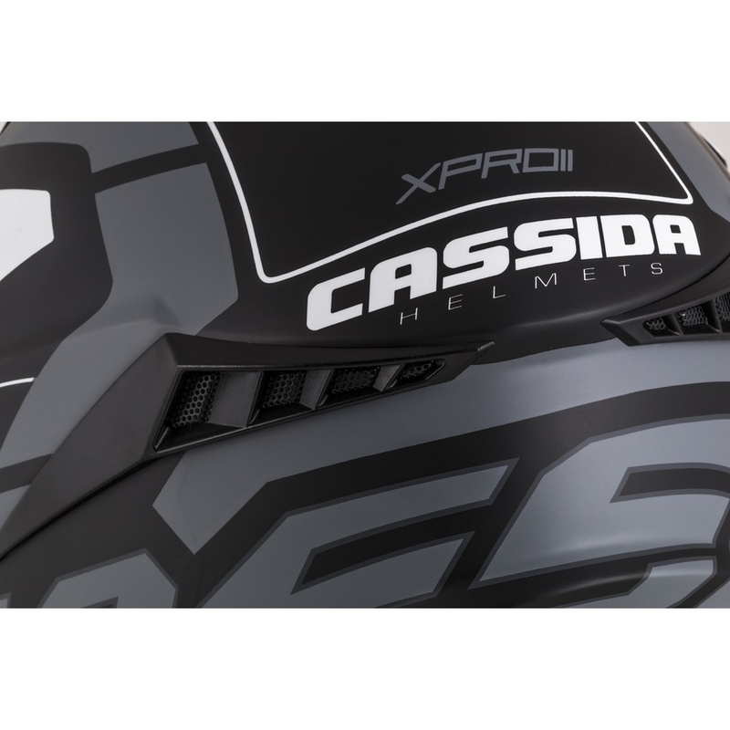 Motokrosová přilba Cassida Cross Pro II Contra černo-šedo-bílá