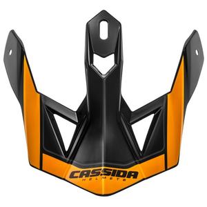 "Cassida Cross Pro II" šalmo skydelis oranžinis-juodas-pilkas