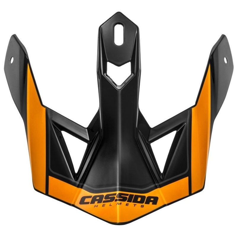 "Cassida Cross Pro II" šalmo skydelis oranžinis-juodas-pilkas