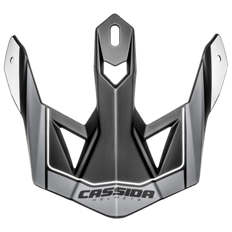 "Cassida Cross Pro II" šalmo skydelis juoda-pilka-balta