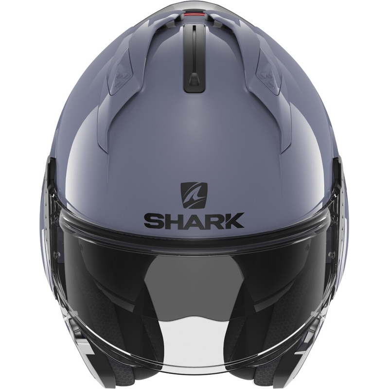 Překlápěcí přilba SHARK EVO-GT Blank šedá lesklá