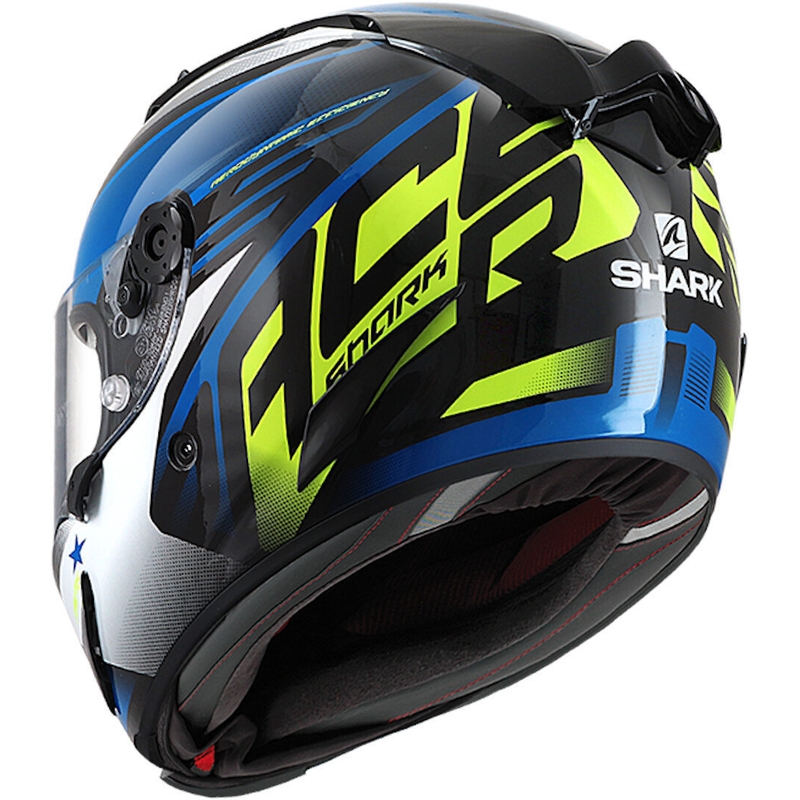 Integrální přilba SHARK RACE R-PRO Aspy černo-modro-fluo žlutá