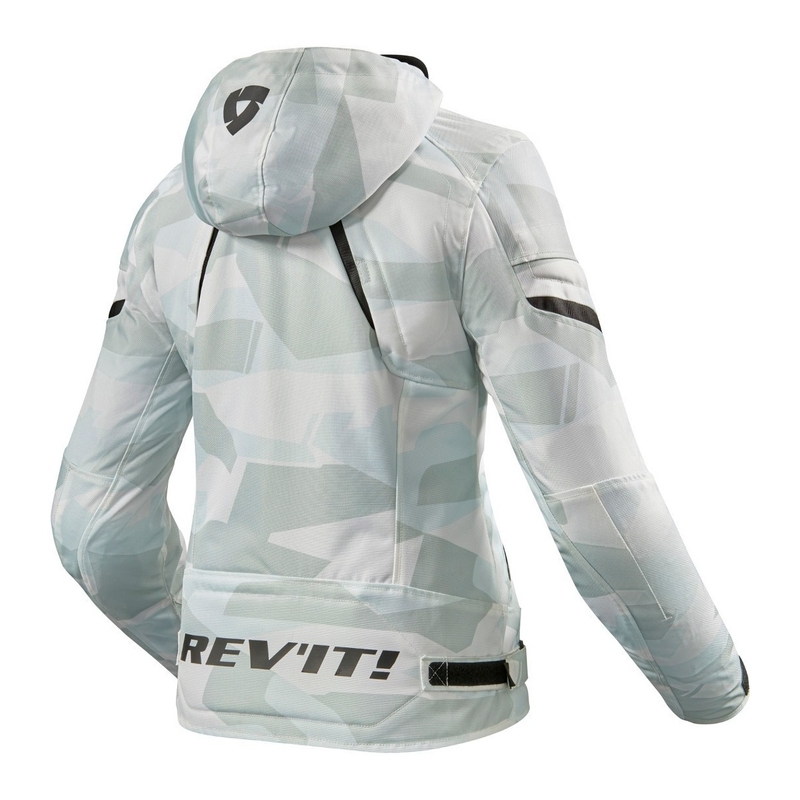 Moteriška "Revit Flare 2" motociklininko striukė pilka ir balta
