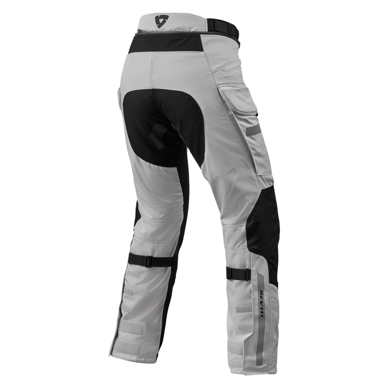 Moteriškos "Revit Sand 4 H2O" motociklininko kelnės Silver and Black Cropped išpardavimas