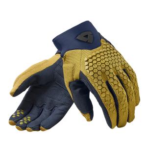 "Revit Massif" motociklininko pirštinės ochros geltonos spalvos