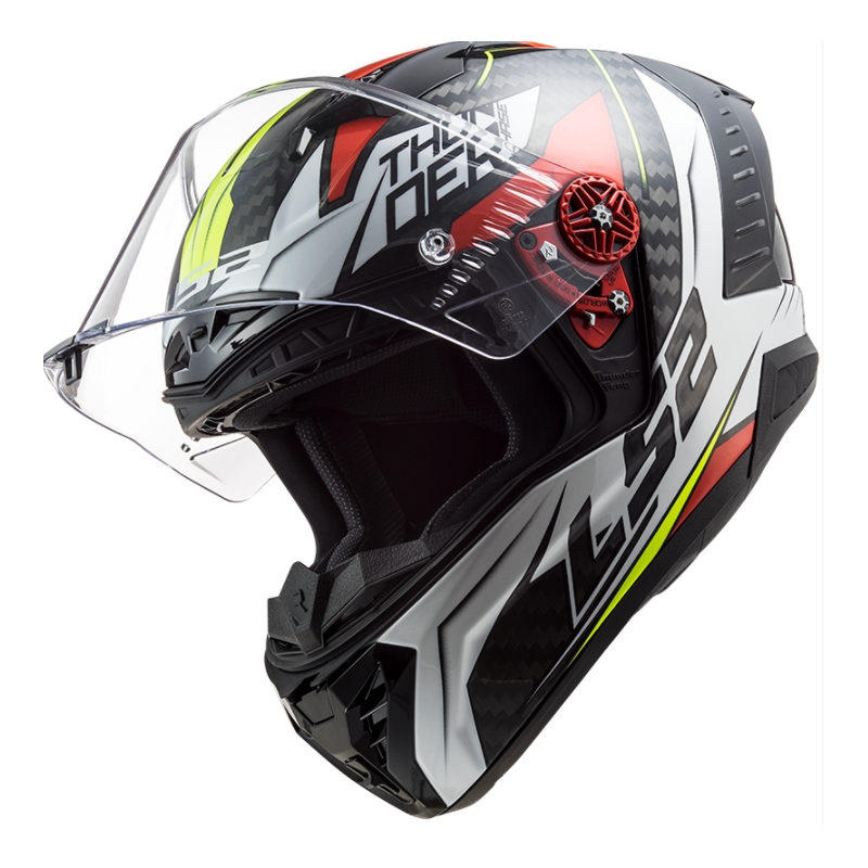 Integrální přilba na motorku LS2 FF805 Thunder C Chase černo-bílo-červená výprodej