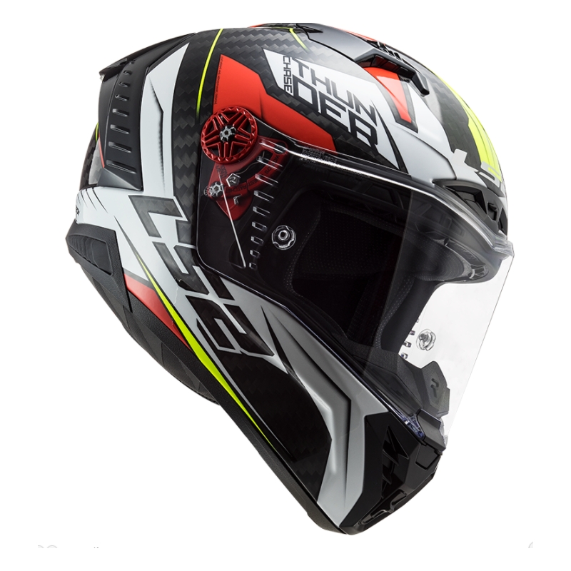 Integrální přilba na motorku LS2 FF805 Thunder C Chase černo-bílo-červená výprodej