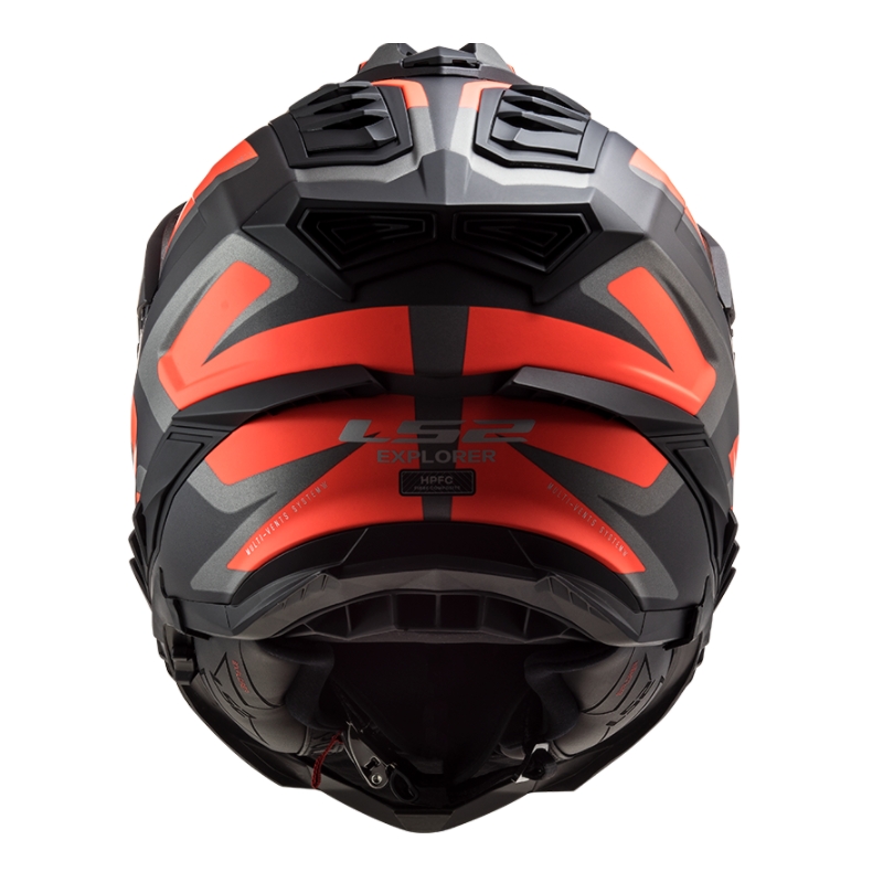 Enduro šalmas LS2 MX701 Explorer Alter juoda-oranžinė-pilka