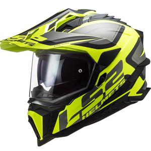 Enduro šalmas LS2 MX701 Explorer Alter juoda-pilka-fluo geltona