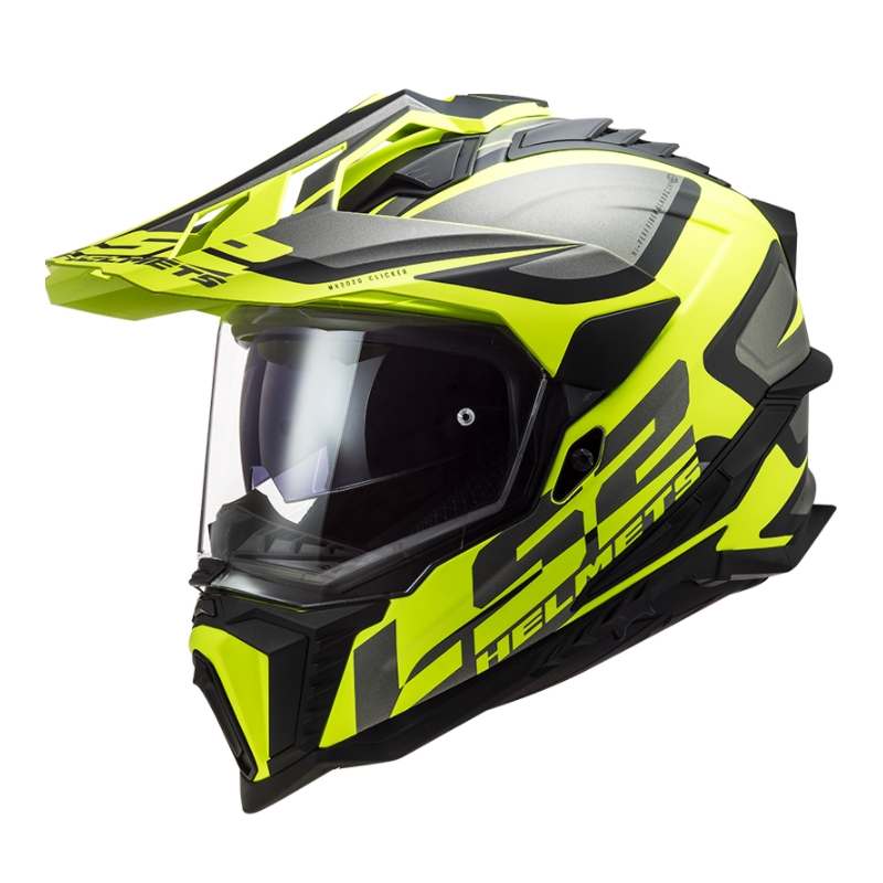 Enduro šalmas LS2 MX701 Explorer Alter juoda-pilka-fluo geltona