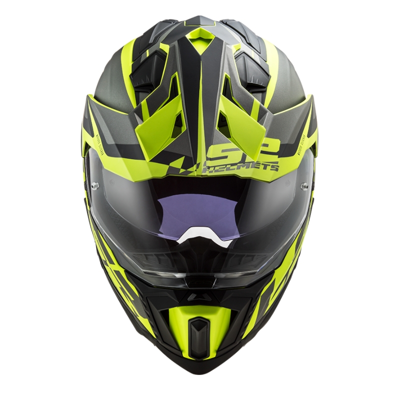 Enduro šalmas LS2 MX701 Explorer Alter juoda-pilka-fluo geltona