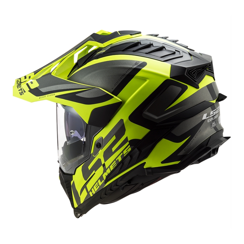 Enduro šalmas LS2 MX701 Explorer Alter juoda-pilka-fluo geltona