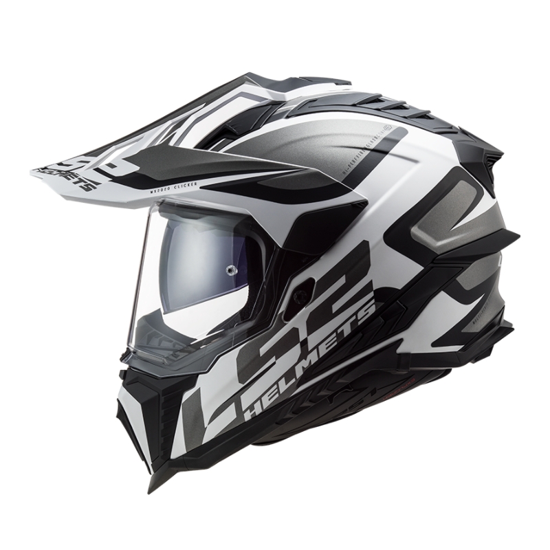 Enduro přilba LS2 MX701 Explorer Alter bílo-černo-šedá