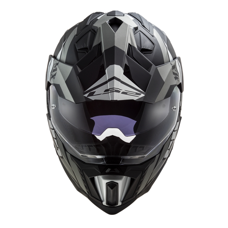 Enduro šalmas LS2 MX701 Explorer Atlantis juoda-pilka-balta