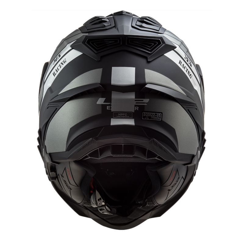 Enduro šalmas LS2 MX701 Explorer Atlantis juoda-pilka-balta