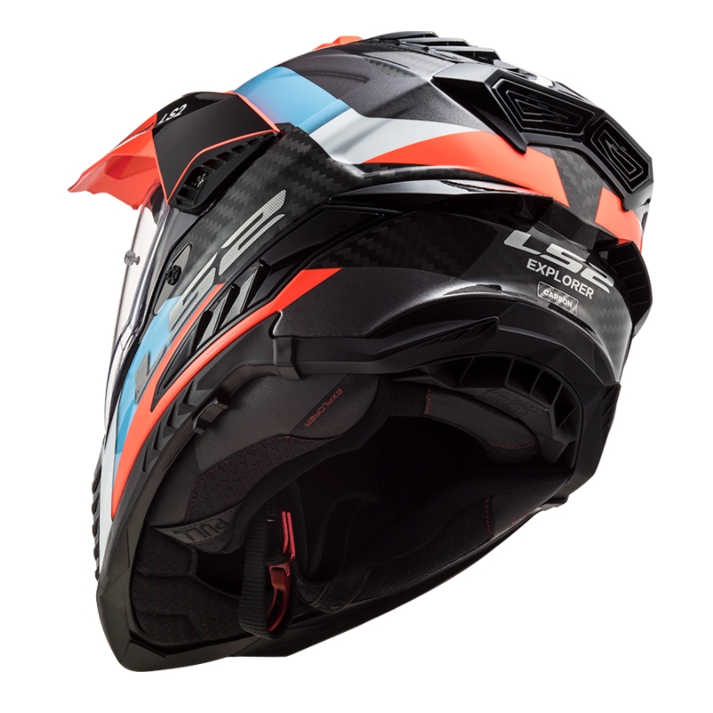 Enduro přilba LS2 MX701 Explorer C Frontier černo-oranžovo-modrá