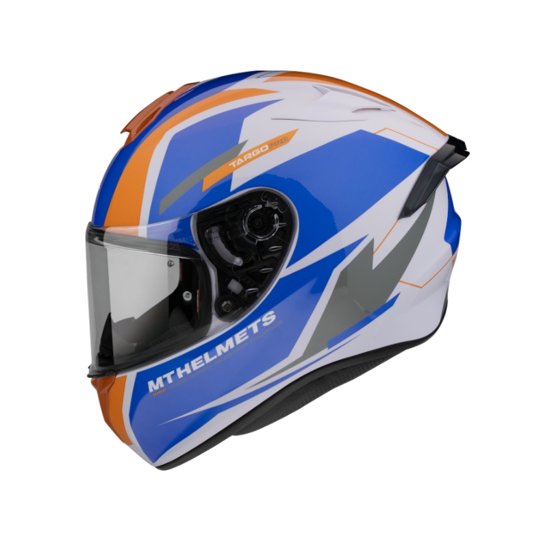 Integrální přilba na motorku MT FF106 Pro Targo Pro Sound modro-bílo-oranžová