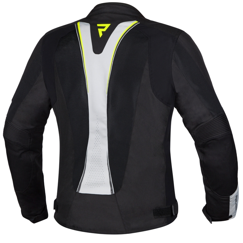 Moteriška motociklininko striukė Rebelhorn Hiflow IV Black-Silver-Fluo Yellow išpardavimas