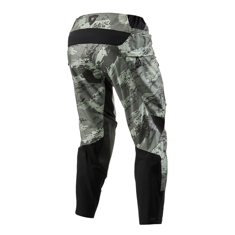 Motokroso kelnės Revit Peninsula camo pilkos spalvos prailgintos