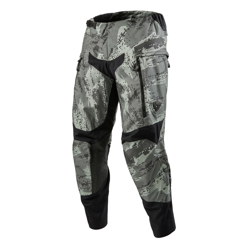 Motokroso kelnės Revit Peninsula camo pilkos spalvos prailgintos