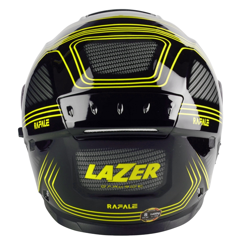 Integruotas motociklininko šalmas "Lazer Rafale EVO Darkside" juoda-pilka-fluo geltona išpardavimas