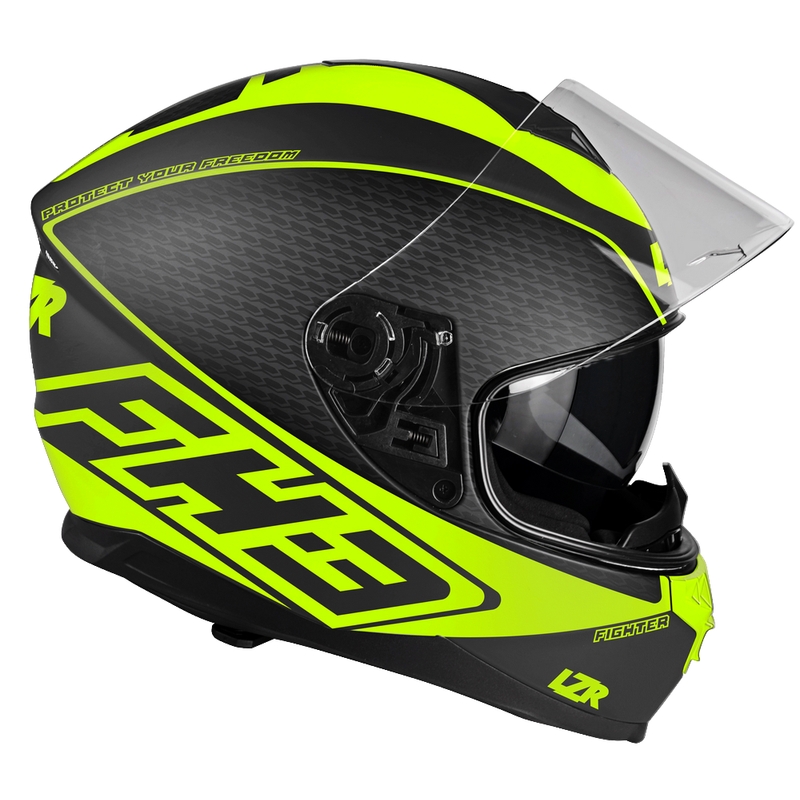 Integrální přilba na motorku Lazer FH3 Fighter černo-fluo žlutá výprodej