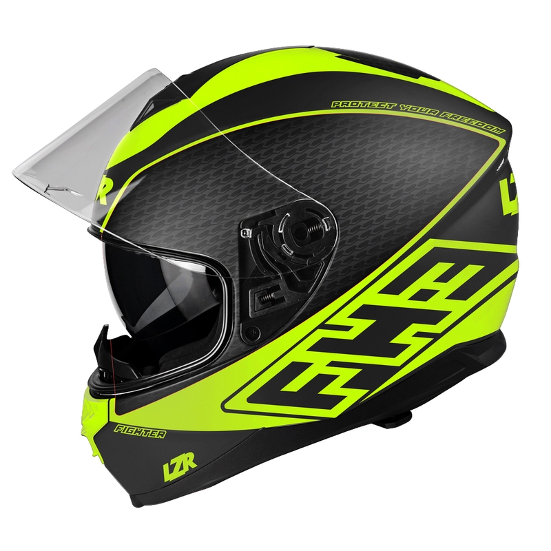 Integrální přilba na motorku Lazer FH3 Fighter černo-fluo žlutá výprodej