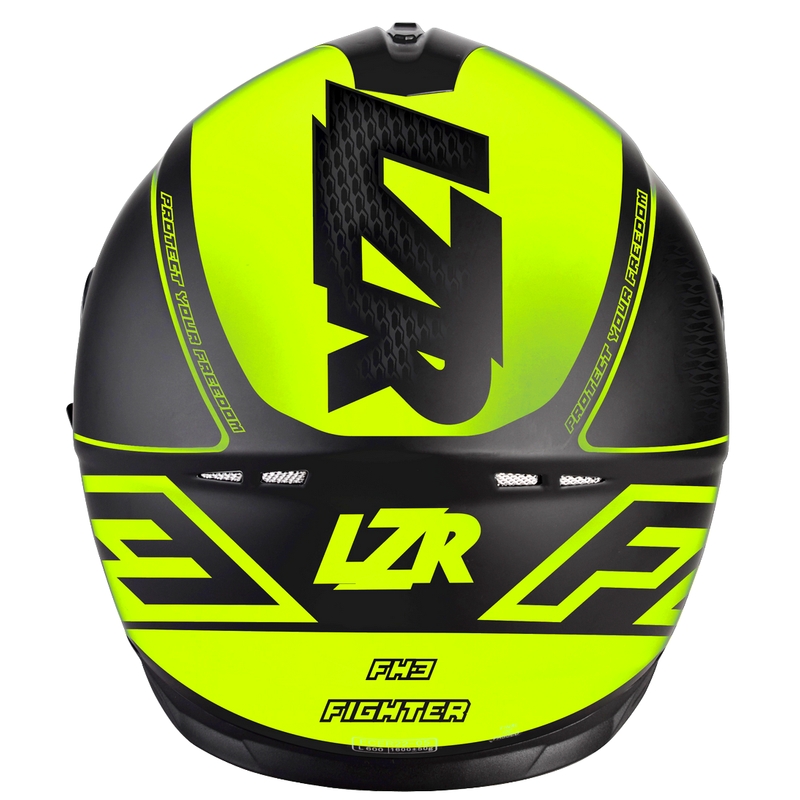 Integrální přilba na motorku Lazer FH3 Fighter černo-fluo žlutá výprodej