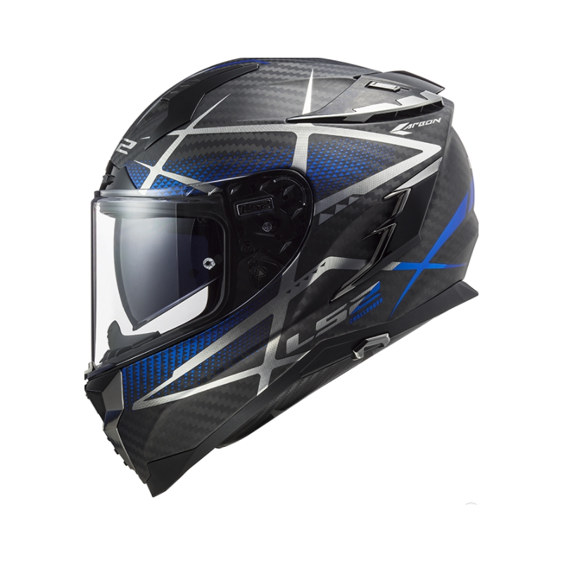 Integrální přilba na motorku LS2 FF327 Challenger C Konic černo-šedo-modrá výprodej