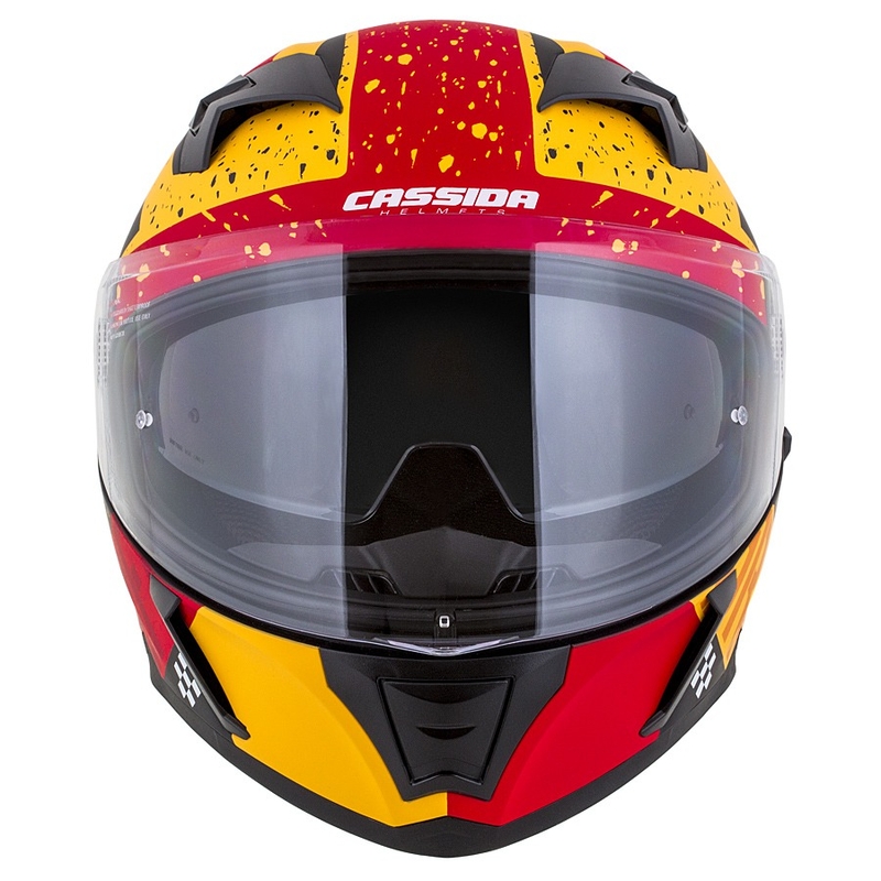 Integral motociklininko šalmas Cassida Integral 3.0 DRFT oranžinis-fluo raudonas