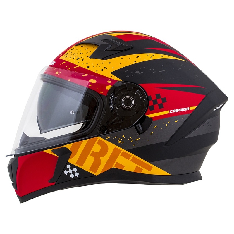 Integral motociklininko šalmas Cassida Integral 3.0 DRFT oranžinis-fluo raudonas